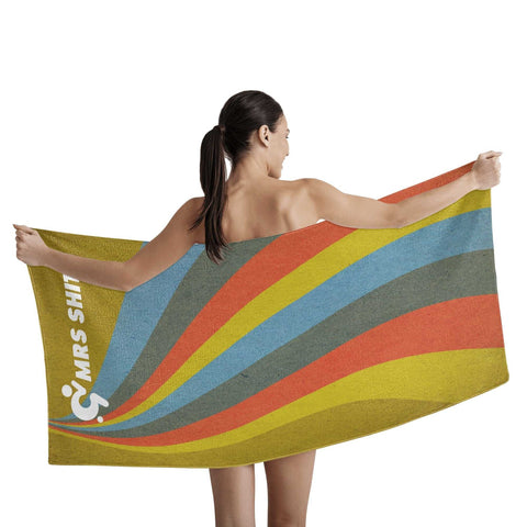 Mr.Shit Mrs Shit - Bath / Beach Towel - Retro All Towels 38 $