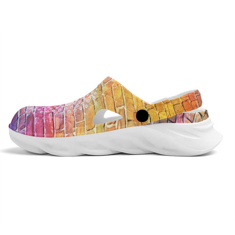 Mr.Shit Womens Clogs - Rainbow Bricks Shoes & Footwear 41 $