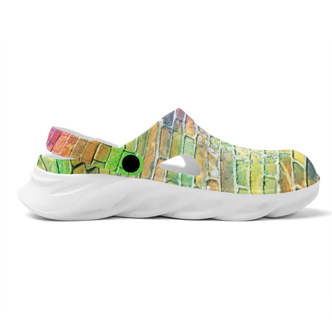 Mr.Shit Womens Clogs - Rainbow Bricks Shoes & Footwear 41 $