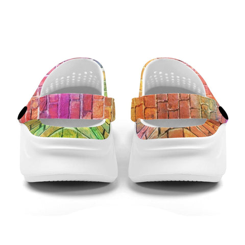 Mr.Shit Womens Clogs - Rainbow Bricks Shoes & Footwear 41 $