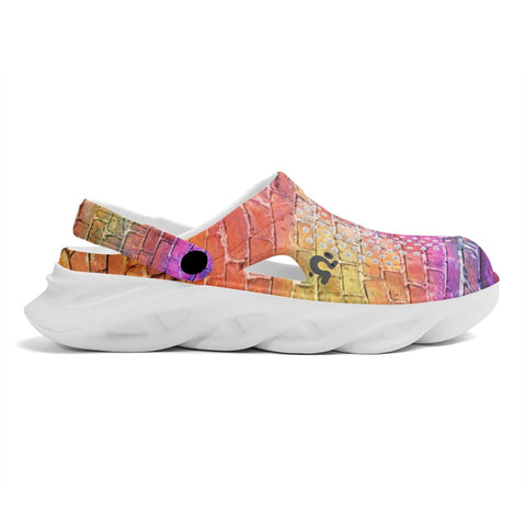 Mr.Shit Womens Clogs - Rainbow Bricks Shoes & Footwear 41 $