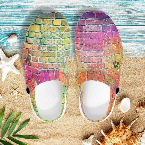 Mr.Shit Womens Clogs - Rainbow Bricks Shoes & Footwear 41 $
