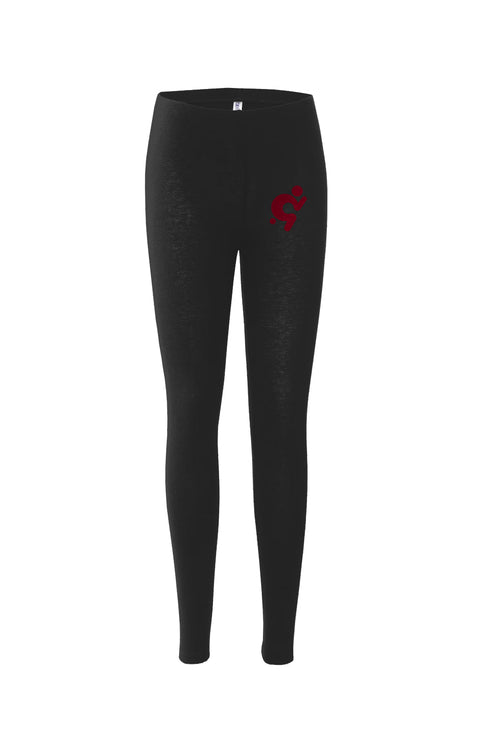 Mr.Shit Womens Leggings - Burgundy Logo Activewear 52 $