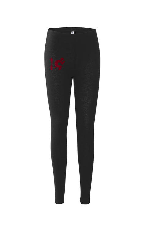 Mr.Shit Womens Leggings - Burgundy Logo Activewear 52 $