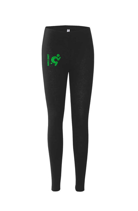 Mr.Shit Womens Leggings - Green Logo Activewear 52 $