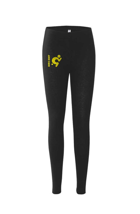 Mr.Shit Womens Leggings - Yellow Logo Activewear 52 $