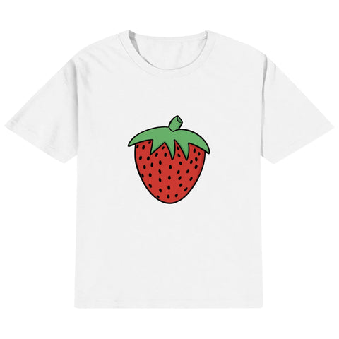Mr.Shit Kids Cotton T-Shirt - Strawberry 22 $