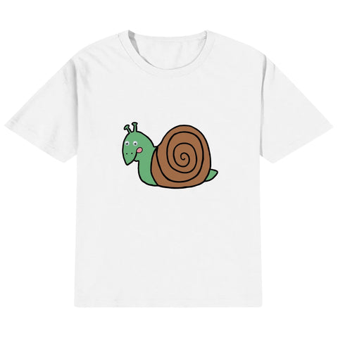Mr.Shit Kids Cotton T-Shirt - Snail 22 $