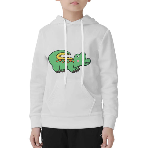 Mr.Shit Kids Velvet Lined Hoodie Light Grey - Crocodile Best Selling Products 30 $