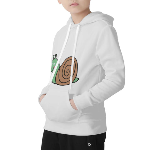 Mr.Shit Kids Velvet Lined Hoodie Light Grey - Snail Best Selling Products 30 $