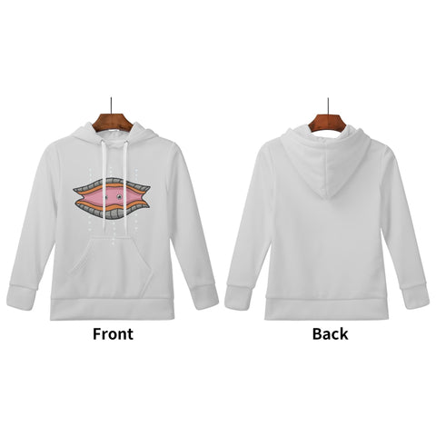 Mr.Shit Kids Velvet Lined Hoodie Light Grey - Clam Best Selling Products 30 $