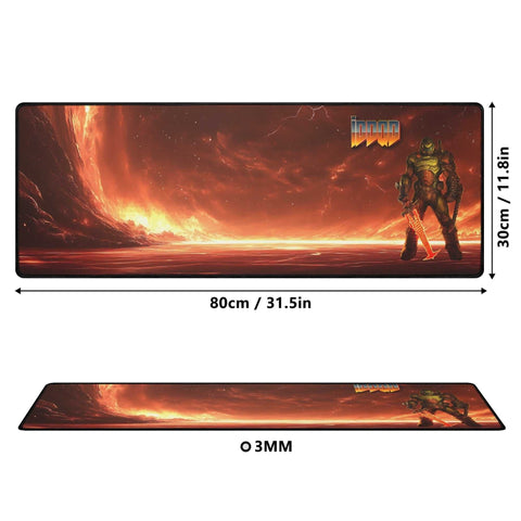 DOOM IDDQD Gaming Mouse Mat Pad (WIDE) - Mr.Shit