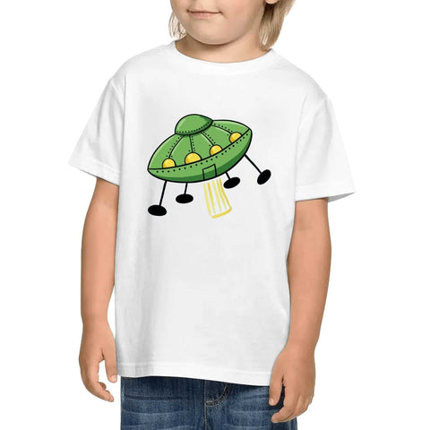 Kids Cotton T-Shirt - Alien Ship - Mr.Shit