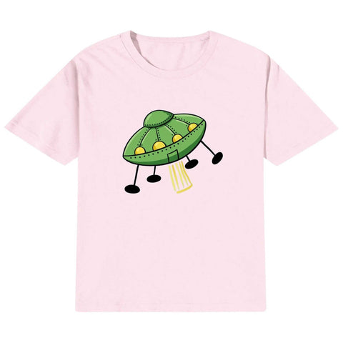 Kids Cotton T-Shirt - Alien Ship - Mr.Shit