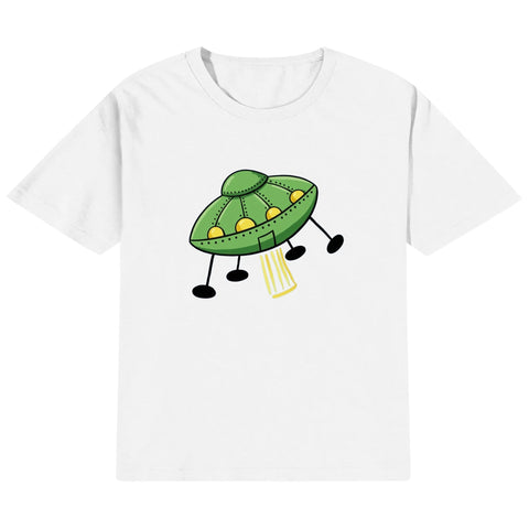 Kids Cotton T-Shirt - Alien Ship - Mr.Shit