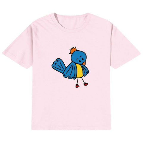 Kids Cotton T-Shirt - Blue Bird - Mr.Shit