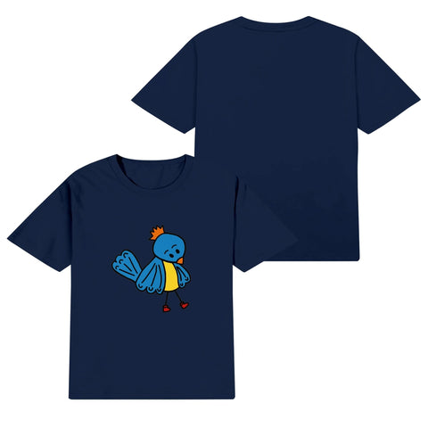 Kids Cotton T-Shirt - Blue Bird - Mr.Shit