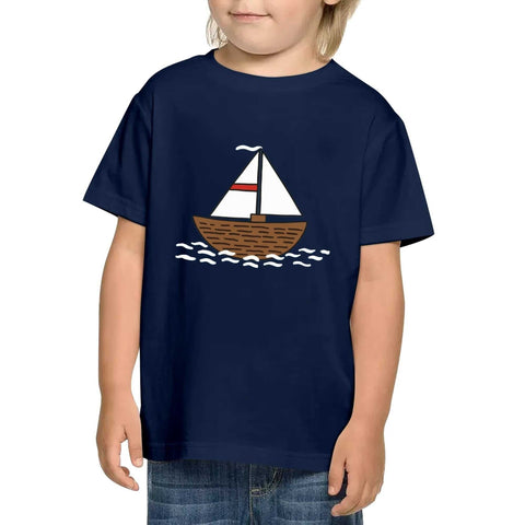 Kids Cotton T-Shirt - Boat - Mr.Shit