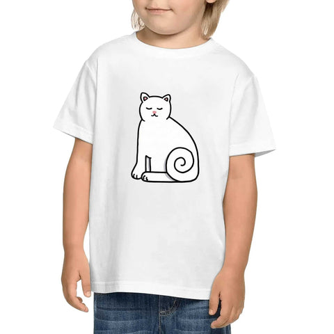 Kids Cotton T-Shirt - Cat - Mr.Shit