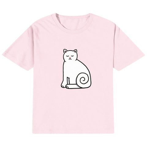 Kids Cotton T-Shirt - Cat - Mr.Shit