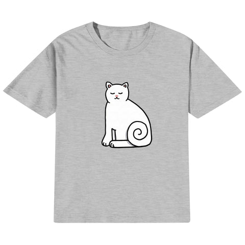 Kids Cotton T-Shirt - Cat - Mr.Shit