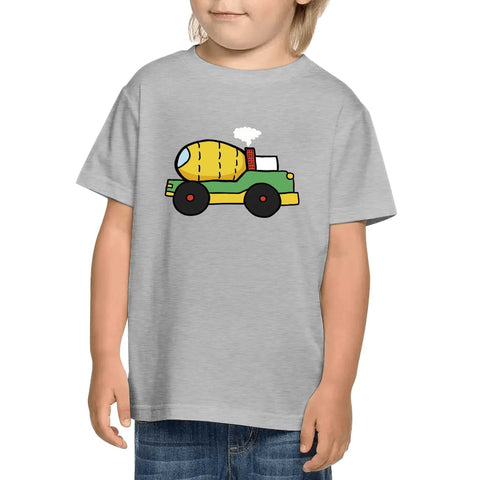 Kids Cotton T-Shirt - Cement Truck - Mr.Shit