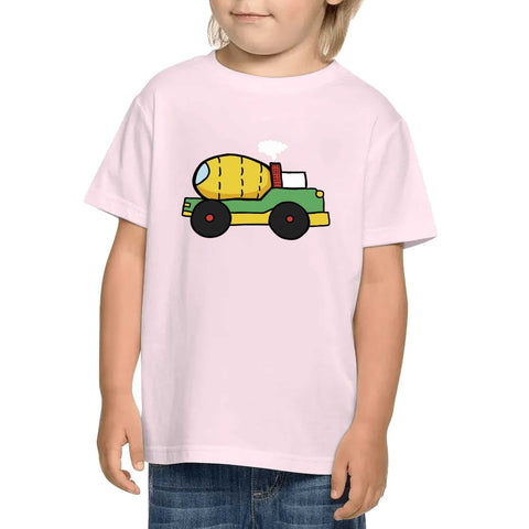 Kids Cotton T-Shirt - Cement Truck - Mr.Shit