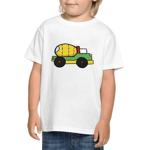 Kids Cotton T-Shirt - Cement Truck - Mr.Shit