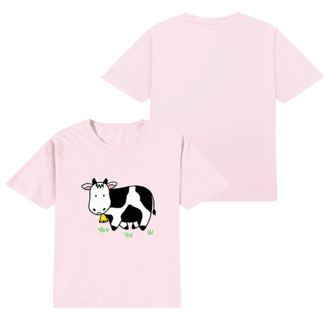 Kids Cotton T-Shirt - Cow - Mr.Shit