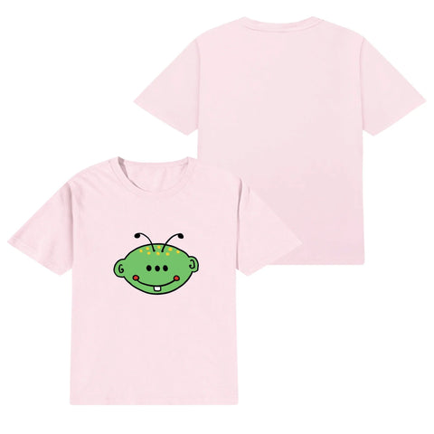 Kids Cotton T-Shirt - Green Alien - Mr.Shit