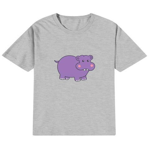 Kids Cotton T-Shirt - Hippo - Mr.Shit
