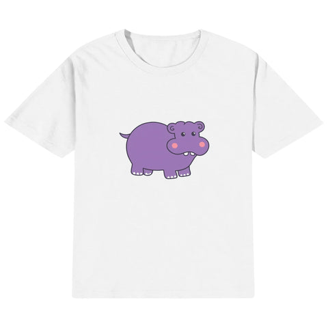 Kids Cotton T-Shirt - Hippo - Mr.Shit