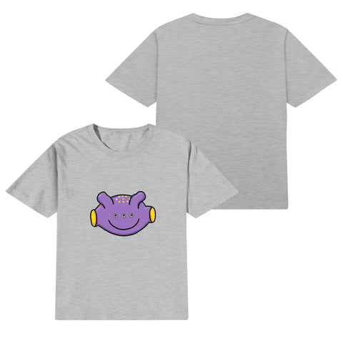 Kids Cotton T-Shirt - Purple Alien - Mr.Shit