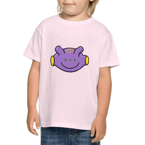 Kids Cotton T-Shirt - Purple Alien - Mr.Shit