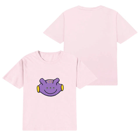Kids Cotton T-Shirt - Purple Alien - Mr.Shit