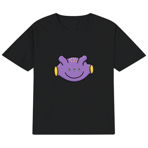 Kids Cotton T-Shirt - Purple Alien - Mr.Shit