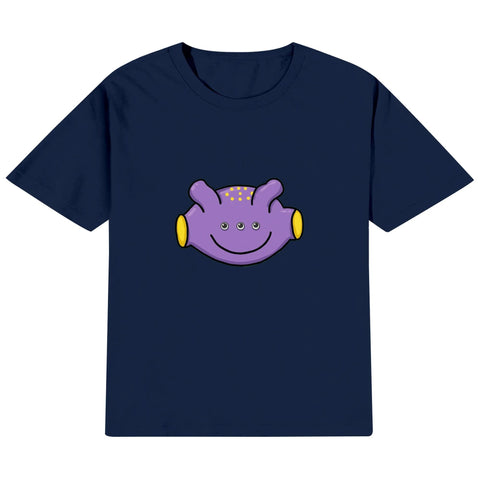Kids Cotton T-Shirt - Purple Alien - Mr.Shit