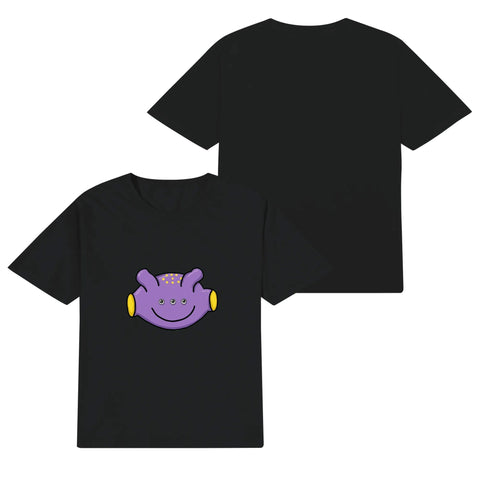 Kids Cotton T-Shirt - Purple Alien - Mr.Shit