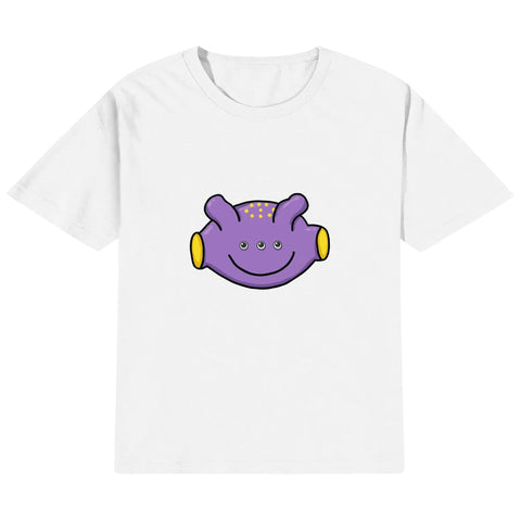 Kids Cotton T-Shirt - Purple Alien - Mr.Shit
