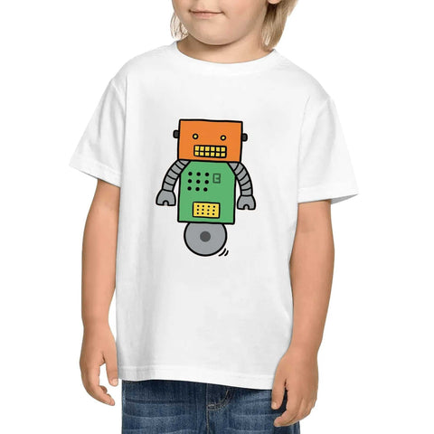 Kids Cotton T-Shirt - Robot 2 - Mr.Shit
