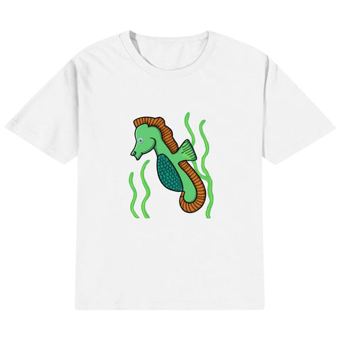 Kids Cotton T-Shirt - Sea Horse - Mr.Shit