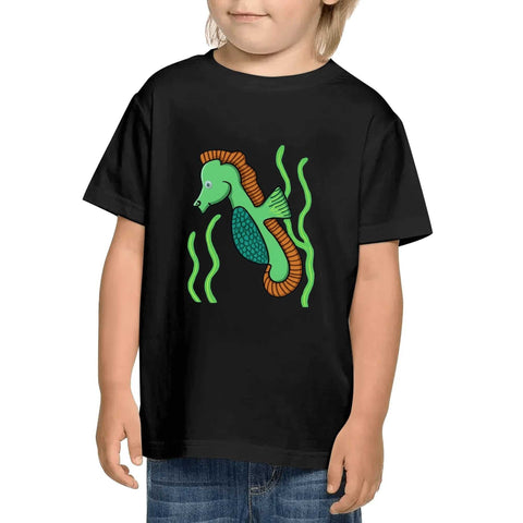 Kids Cotton T-Shirt - Sea Horse - Mr.Shit