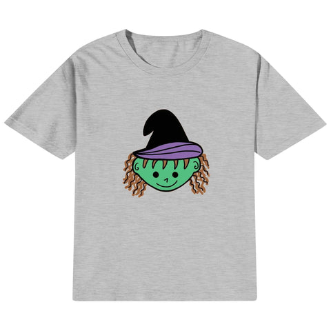 Kids Cotton T-Shirt - Witch - Mr.Shit
