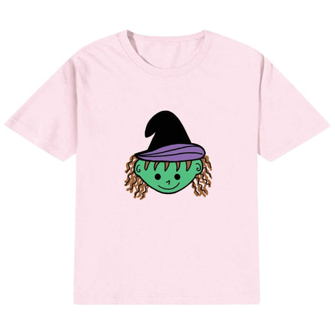 Kids Cotton T-Shirt - Witch - Mr.Shit