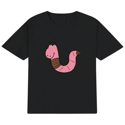 Kids Cotton T-Shirt - Worm - Mr.Shit