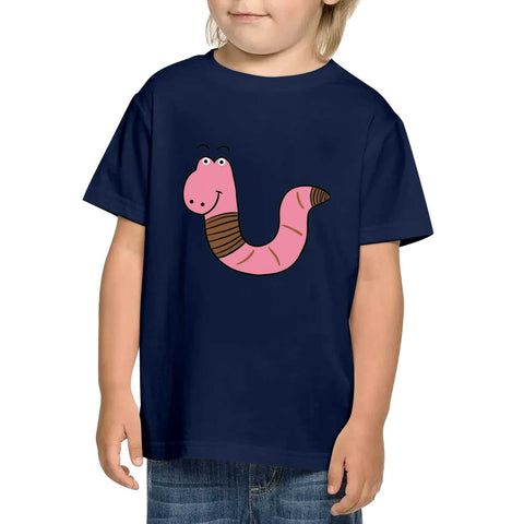Kids Cotton T-Shirt - Worm - Mr.Shit