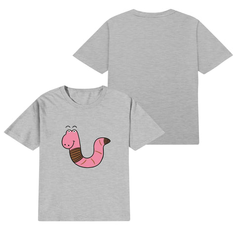 Kids Cotton T-Shirt - Worm - Mr.Shit