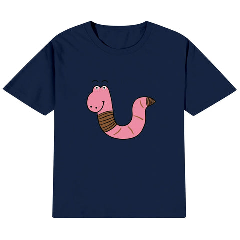 Kids Cotton T-Shirt - Worm - Mr.Shit