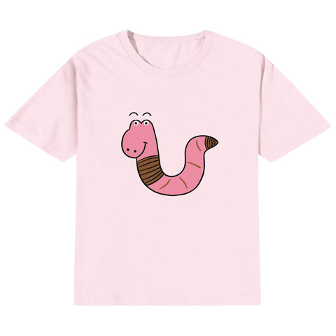 Kids Cotton T-Shirt - Worm - Mr.Shit