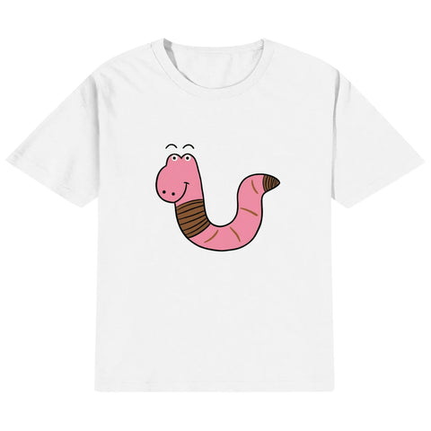 Kids Cotton T-Shirt - Worm - Mr.Shit